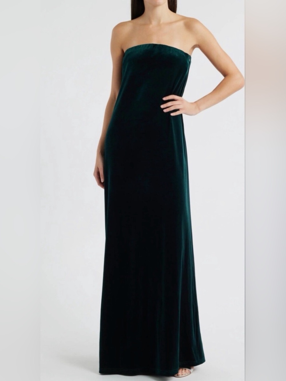 Lucy Paris Breanna Strapless Velvet Gown Size XS